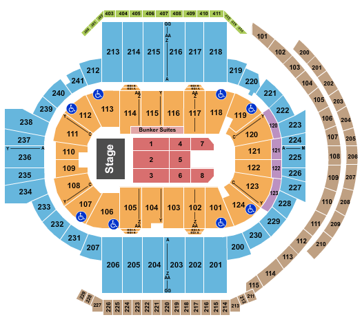 PeoplesBank Arena Journey Seating Chart